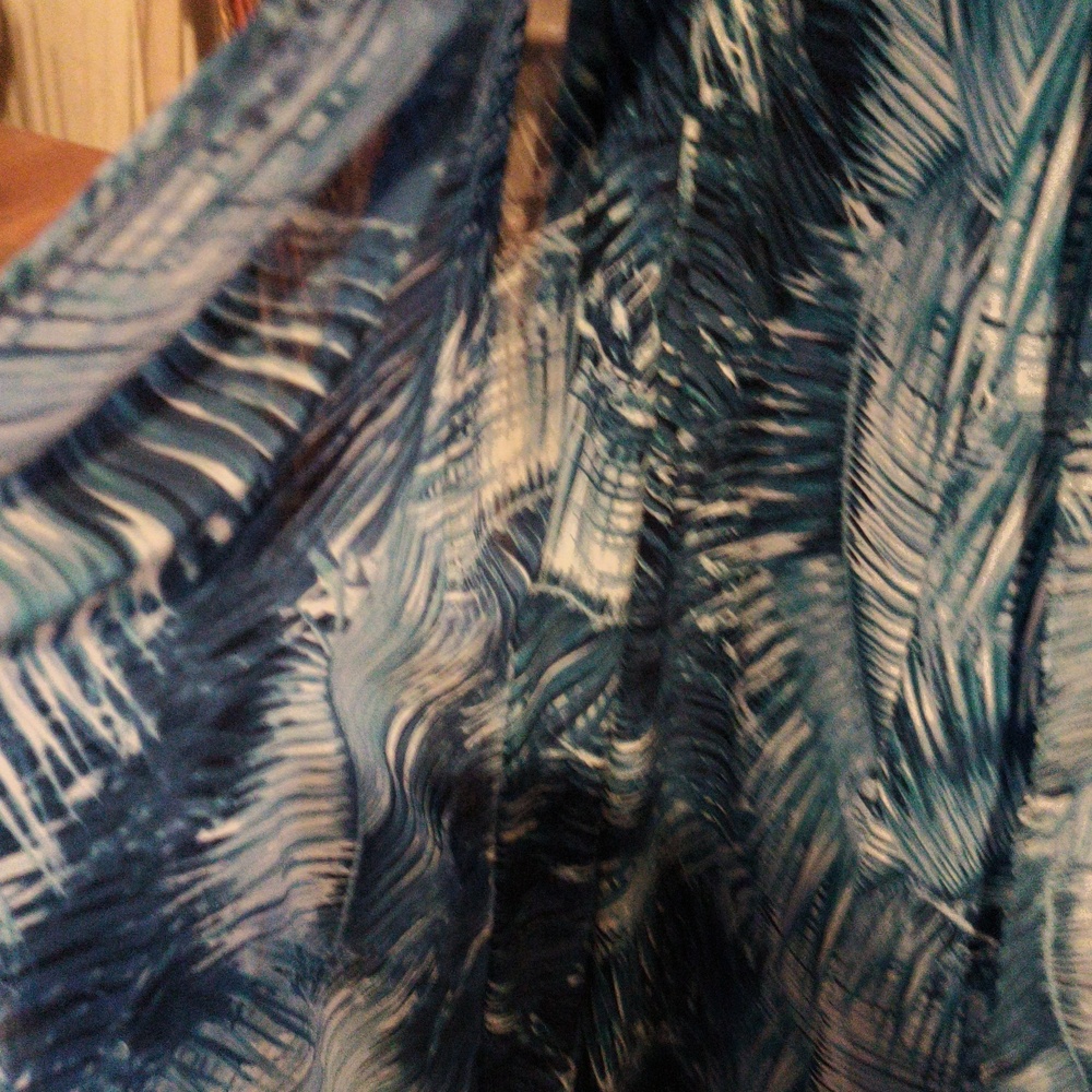 FINAL PRICE NWT Antthony Original Blue Patterned Maxi Dress 2X - Picture 7 of 15